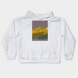 String Lake in Grand Teton National Park Wyoming USA WPA Art Poster Kids Hoodie